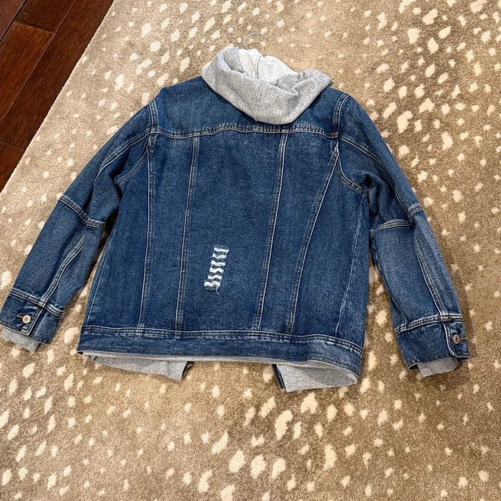 Branded Royalty Denim Jacket with Gray Hoodie. Size M - Picture 6 of 7